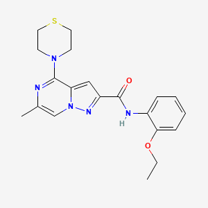 N-(2-ethoxyphenyl)-6-methyl-4-(1,4-thiazinan-4-yl)pyrazolo[1,5-a]pyrazine-2-carboxamide
