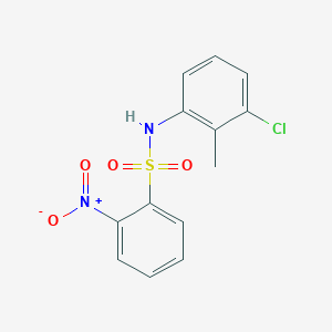 molecular formula C13H11ClN2O4S B2972866 N-(3-chloro-2-methylphenyl)-2-nitrobenzenesulfonamide CAS No. 303755-64-8