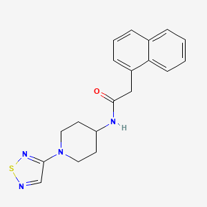 molecular formula C19H20N4OS B2972883 N-(1-(1,2,5-噻二唑-3-基)哌啶-4-基)-2-(萘-1-基)乙酰胺 CAS No. 2034609-56-6