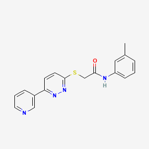 2-((6-(pyridin-3-yl)pyridazin-3-yl)thio)-N-(m-tolyl)acetamide