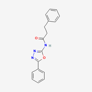 3-phenyl-N-(5-phenyl-1,3,4-oxadiazol-2-yl)propanamide