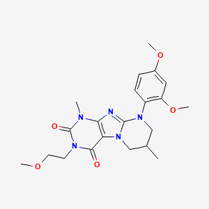 9-(2,4-dimethoxyphenyl)-3-(2-methoxyethyl)-1,7-dimethyl-7,8-dihydro-6H-purino[7,8-a]pyrimidine-2,4-dione
