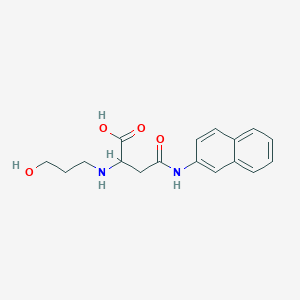 2-((3-Hydroxypropyl)amino)-4-(naphthalen-2-ylamino)-4-oxobutanoic acid