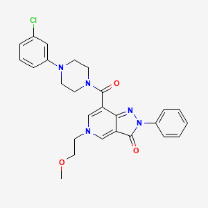 7-(4-(3-chlorophenyl)piperazine-1-carbonyl)-5-(2-methoxyethyl)-2-phenyl-2H-pyrazolo[4,3-c]pyridin-3(5H)-one