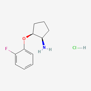 (1R,2S)-2-(2-Fluorophenoxy)cyclopentan-1-amine;hydrochloride