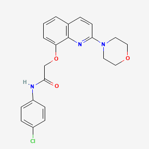 N-(4-chlorophenyl)-2-((2-morpholinoquinolin-8-yl)oxy)acetamide