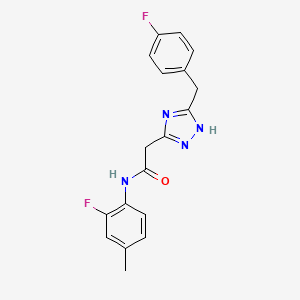 2-[3-(4-fluorobenzyl)-1H-1,2,4-triazol-5-yl]-N-(2-fluoro-4-methylphenyl)acetamide