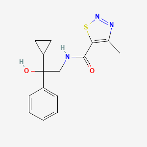molecular formula C15H17N3O2S B2972938 N-(2-cyclopropyl-2-hydroxy-2-phenylethyl)-4-methyl-1,2,3-thiadiazole-5-carboxamide CAS No. 1421468-69-0