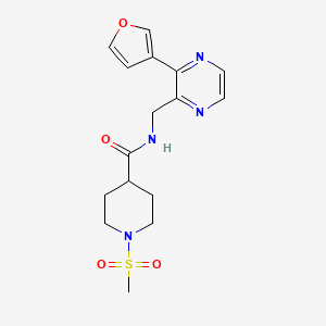 N-((3-(furan-3-yl)pyrazin-2-yl)methyl)-1-(methylsulfonyl)piperidine-4-carboxamide