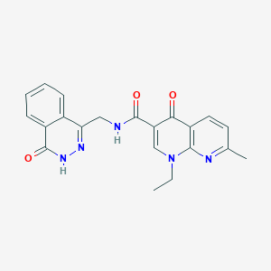 1-ethyl-7-methyl-4-oxo-N-((4-oxo-3,4-dihydrophthalazin-1-yl)methyl)-1,4-dihydro-1,8-naphthyridine-3-carboxamide