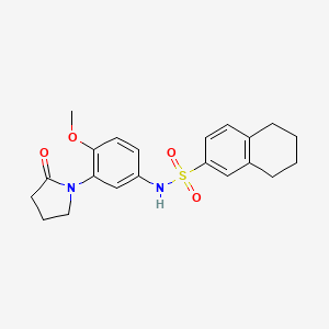 N-[4-methoxy-3-(2-oxopyrrolidin-1-yl)phenyl]-5,6,7,8-tetrahydronaphthalene-2-sulfonamide