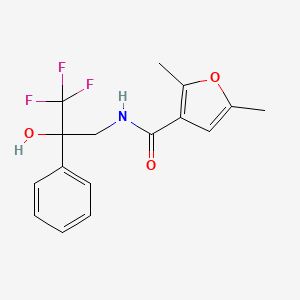 molecular formula C16H16F3NO3 B2972979 2,5-dimethyl-N-(3,3,3-trifluoro-2-hydroxy-2-phenylpropyl)furan-3-carboxamide CAS No. 1351661-85-2