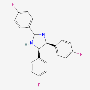 molecular formula C21H15F3N2 B2972988 顺式-2,4,5-三(4-氟苯基)咪唑啉 CAS No. 612808-11-4