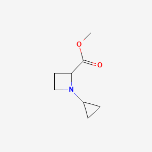 molecular formula C8H13NO2 B2972989 Methyl 1-cyclopropylazetidine-2-carboxylate CAS No. 1042413-86-4