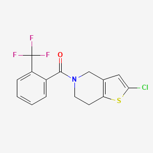 (2-chloro-6,7-dihydrothieno[3,2-c]pyridin-5(4H)-yl)(2-(trifluoromethyl)phenyl)methanone