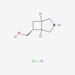 molecular formula C7H14ClNO B2972992 rel-((1R,5R,6R)-3-Azabicyclo[3.2.0]heptan-6-yl)methanol hydrochloride CAS No. 2202731-16-4