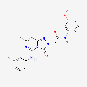2-[5-(3,5-dimethylanilino)-7-methyl-3-oxo[1,2,4]triazolo[4,3-c]pyrimidin-2(3H)-yl]-N~1~-(3-methoxyphenyl)acetamide