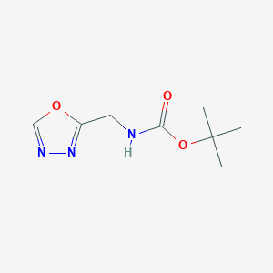 molecular formula C8H13N3O3 B2973006 Tert-butyl ((1,3,4-oxadiazol-2-yl)methyl)carbamate CAS No. 716329-43-0; 716329-43-0