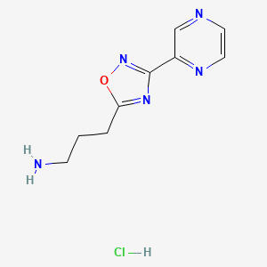 [3-(3-Pyrazin-2-yl-1,2,4-oxadiazol-5-yl)propyl]-amine hydrochloride