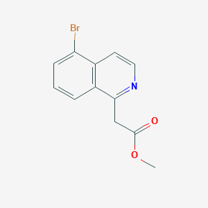 molecular formula C12H10BrNO2 B2973014 Methyl 5-Bromoisoquinoline-1-acetate CAS No. 1612222-98-6