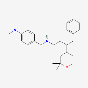 4-[[[3-(2,2-dimethyloxan-4-yl)-4-phenylbutyl]amino]methyl]-N,N-dimethylaniline
