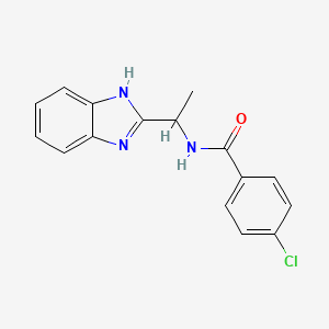 N-[1-(1H-benzimidazol-2-yl)ethyl]-4-chlorobenzamide