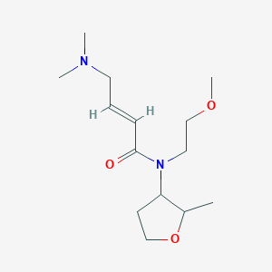 molecular formula C14H26N2O3 B2973030 (E)-4-(Dimethylamino)-N-(2-methoxyethyl)-N-(2-methyloxolan-3-yl)but-2-enamide CAS No. 2411336-77-9