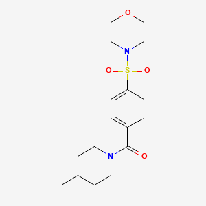 molecular formula C17H24N2O4S B2973039 (4-甲基哌啶-1-基)(4-(吗啉磺酰基)苯基)甲酮 CAS No. 326007-59-4