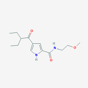 4-(2-ethylbutanoyl)-N-(2-methoxyethyl)-1H-pyrrole-2-carboxamide
