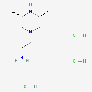 2-[(3R,5S)-3,5-dimethylpiperazin-1-yl]ethan-1-amine trihydrochloride