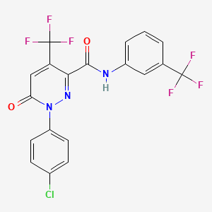 1-(4-chlorophenyl)-6-oxo-4-(trifluoromethyl)-N-[3-(trifluoromethyl)phenyl]pyridazine-3-carboxamide