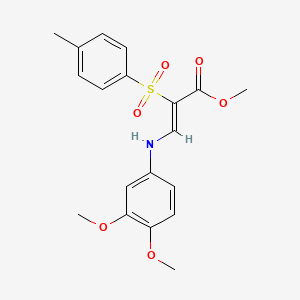 methyl (2Z)-3-[(3,4-dimethoxyphenyl)amino]-2-[(4-methylphenyl)sulfonyl]acrylate
