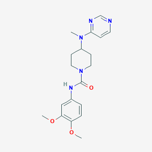 molecular formula C19H25N5O3 B2973066 N-(3,4-Dimethoxyphenyl)-4-[methyl(pyrimidin-4-yl)amino]piperidine-1-carboxamide CAS No. 2415534-17-5