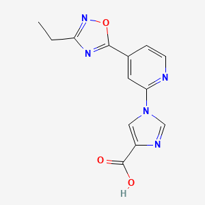 1-[4-(3-ethyl-1,2,4-oxadiazol-5-yl)pyridin-2-yl]-1H-imidazole-4-carboxylic acid