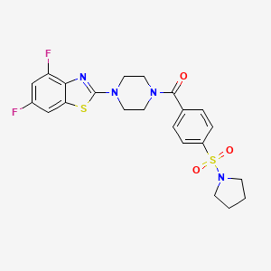 (4-(4,6-Difluorobenzo[d]thiazol-2-yl)piperazin-1-yl)(4-(pyrrolidin-1-ylsulfonyl)phenyl)methanone
