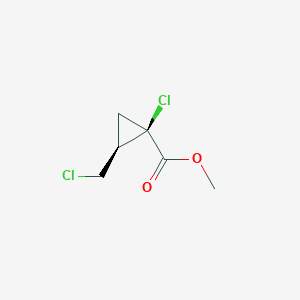 molecular formula C6H8Cl2O2 B2973078 Methyl (1R,2R)-1-chloro-2-(chloromethyl)cyclopropane-1-carboxylate CAS No. 2227884-31-1