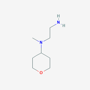 molecular formula C8H18N2O B2973083 N-(2-aminoethyl)-N-methyloxan-4-amine CAS No. 933737-09-8