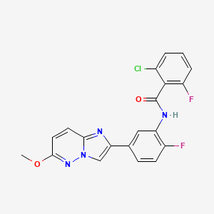 2-chloro-6-fluoro-N-(2-fluoro-5-(6-methoxyimidazo[1,2-b]pyridazin-2-yl)phenyl)benzamide