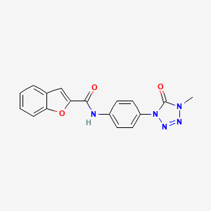 molecular formula C17H13N5O3 B2973105 N-(4-(4-methyl-5-oxo-4,5-dihydro-1H-tetrazol-1-yl)phenyl)benzofuran-2-carboxamide CAS No. 1396880-26-4