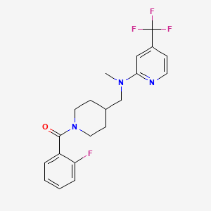 (2-Fluorophenyl)-[4-[[methyl-[4-(trifluoromethyl)pyridin-2-yl]amino]methyl]piperidin-1-yl]methanone