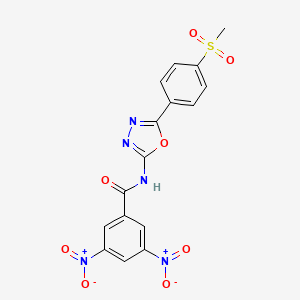 N-(5-(4-(methylsulfonyl)phenyl)-1,3,4-oxadiazol-2-yl)-3,5-dinitrobenzamide