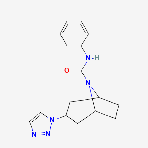 N-Phenyl-3-(triazol-1-yl)-8-azabicyclo[3.2.1]octane-8-carboxamide