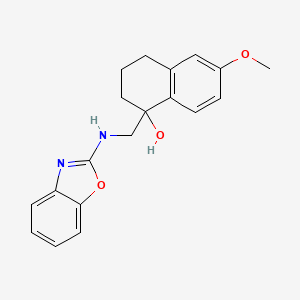 molecular formula C19H20N2O3 B2973128 1-[(1,3-Benzoxazol-2-ylamino)methyl]-6-methoxy-3,4-dihydro-2H-naphthalen-1-ol CAS No. 2379996-72-0
