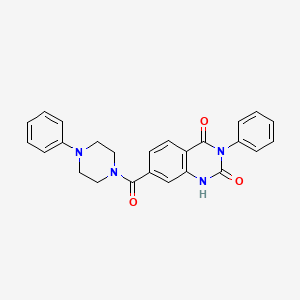 3-phenyl-7-(4-phenylpiperazine-1-carbonyl)quinazoline-2,4(1H,3H)-dione