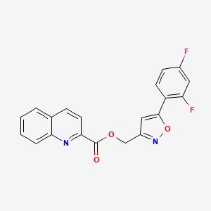 (5-(2,4-Difluorophenyl)isoxazol-3-yl)methyl quinoline-2-carboxylate