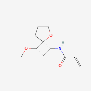 molecular formula C12H19NO3 B2973142 N-(3-Ethoxy-5-oxaspiro[3.4]octan-1-yl)prop-2-enamide CAS No. 2387158-85-0