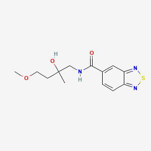 molecular formula C13H17N3O3S B2973150 N-(2-hydroxy-4-methoxy-2-methylbutyl)benzo[c][1,2,5]thiadiazole-5-carboxamide CAS No. 2320175-09-3