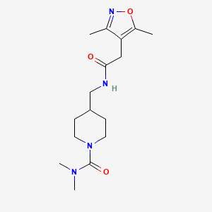 4-((2-(3,5-dimethylisoxazol-4-yl)acetamido)methyl)-N,N-dimethylpiperidine-1-carboxamide