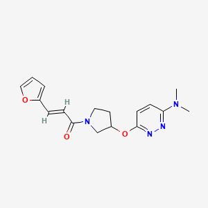 (E)-1-(3-((6-(dimethylamino)pyridazin-3-yl)oxy)pyrrolidin-1-yl)-3-(furan-2-yl)prop-2-en-1-one