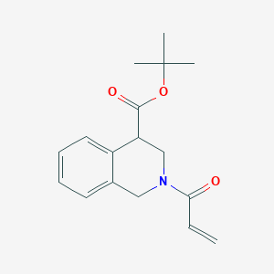 molecular formula C17H21NO3 B2973161 Tert-butyl 2-prop-2-enoyl-3,4-dihydro-1H-isoquinoline-4-carboxylate CAS No. 2128697-96-9